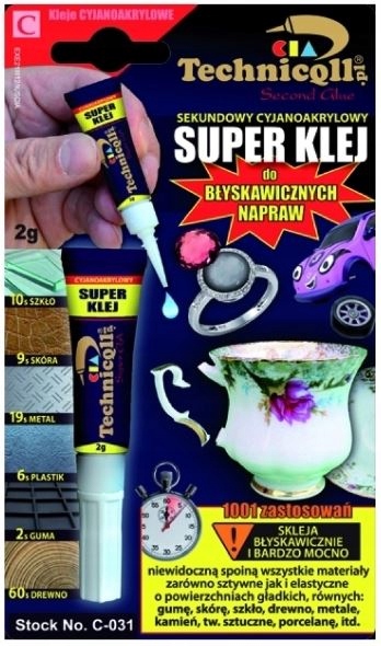 

Klej Cyjanoakrylowy Do Napraw Błyskawicznych