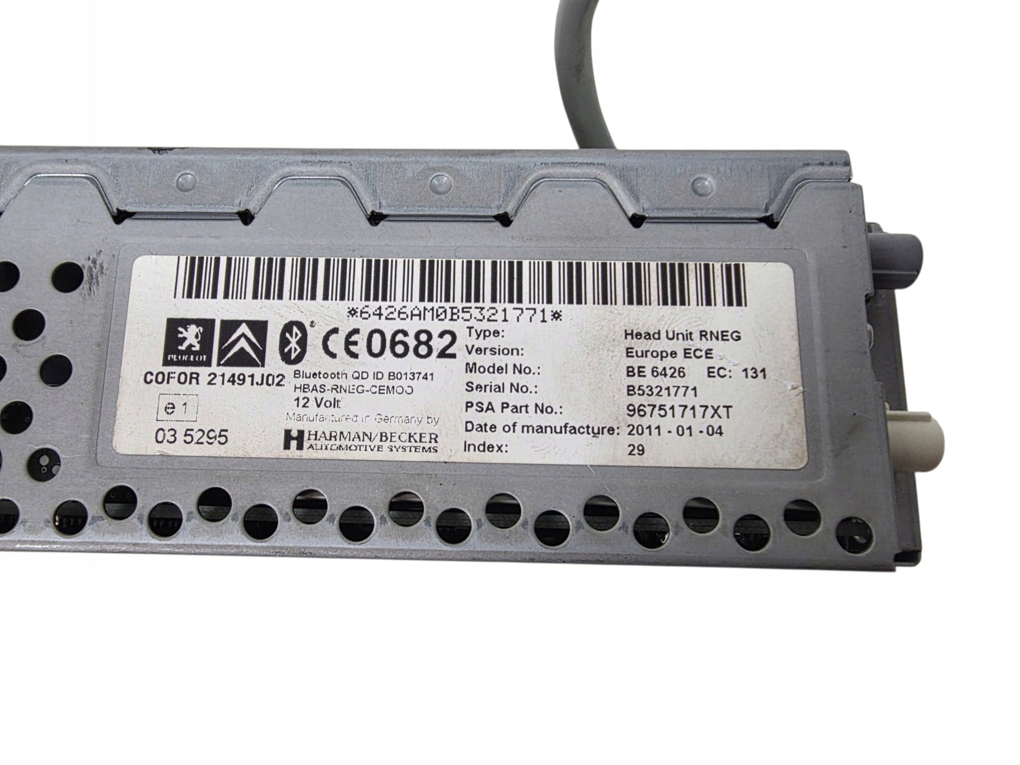 CITROEN PEUGEOT navigation player NAPED original. 96751717XT