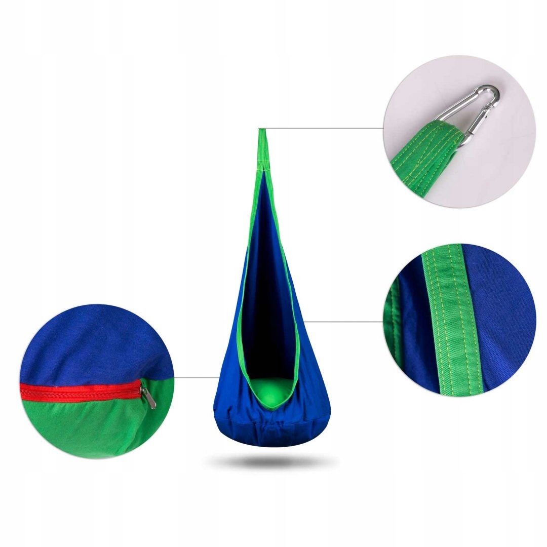 KOKON FOTEL WISZĄCY NEO-SPORT NIEBIESKI Materiał tworzywo