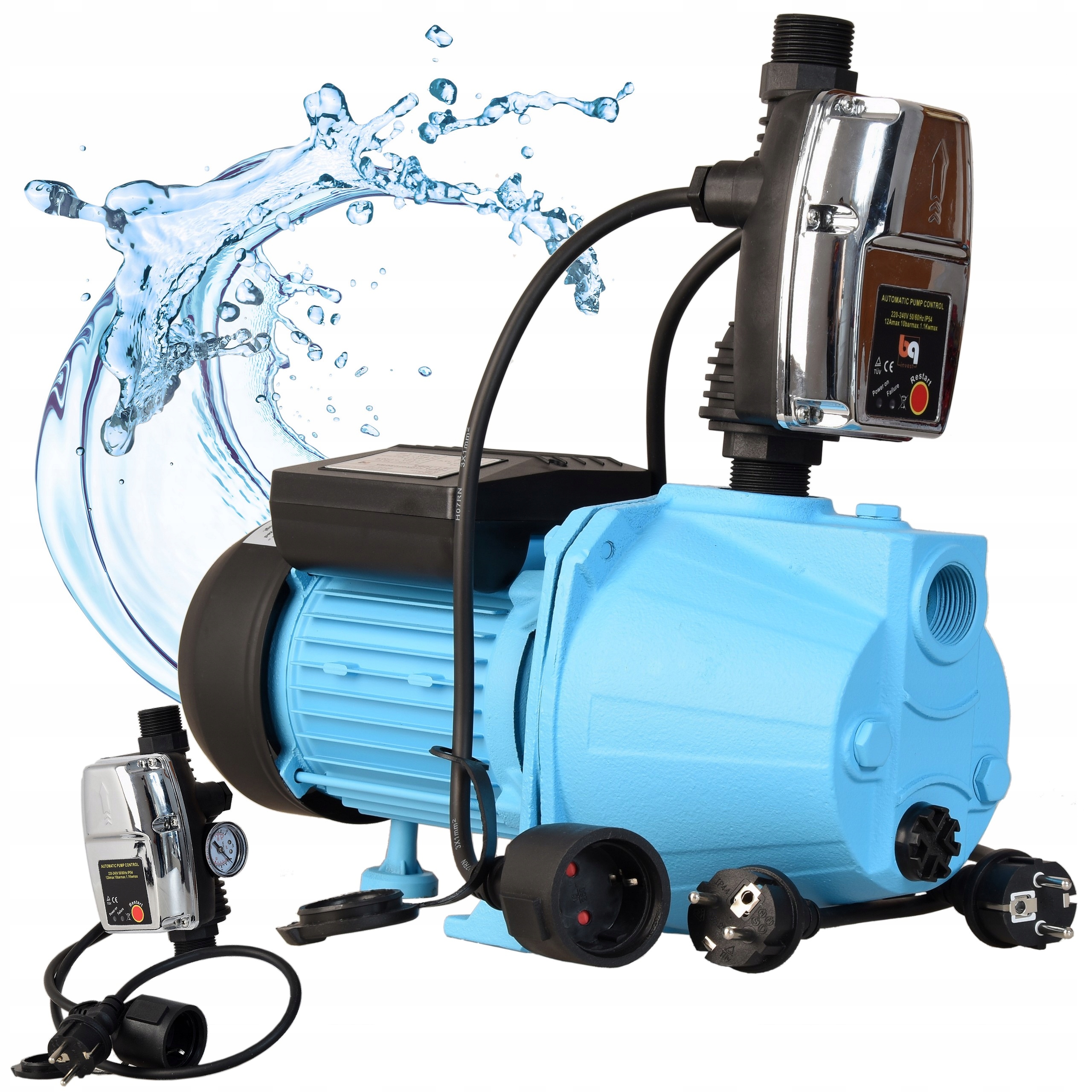 Hydrofor Beznádržový Čerpadlo 370W pro vodu Set Automat pro čerpadlo Výkonný