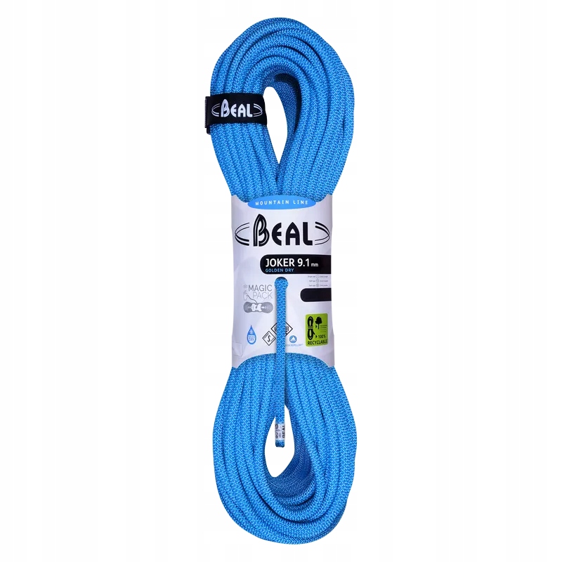 Lano Beal Joker Unicore 9,1 mm zlatá suchá modrá 60 m