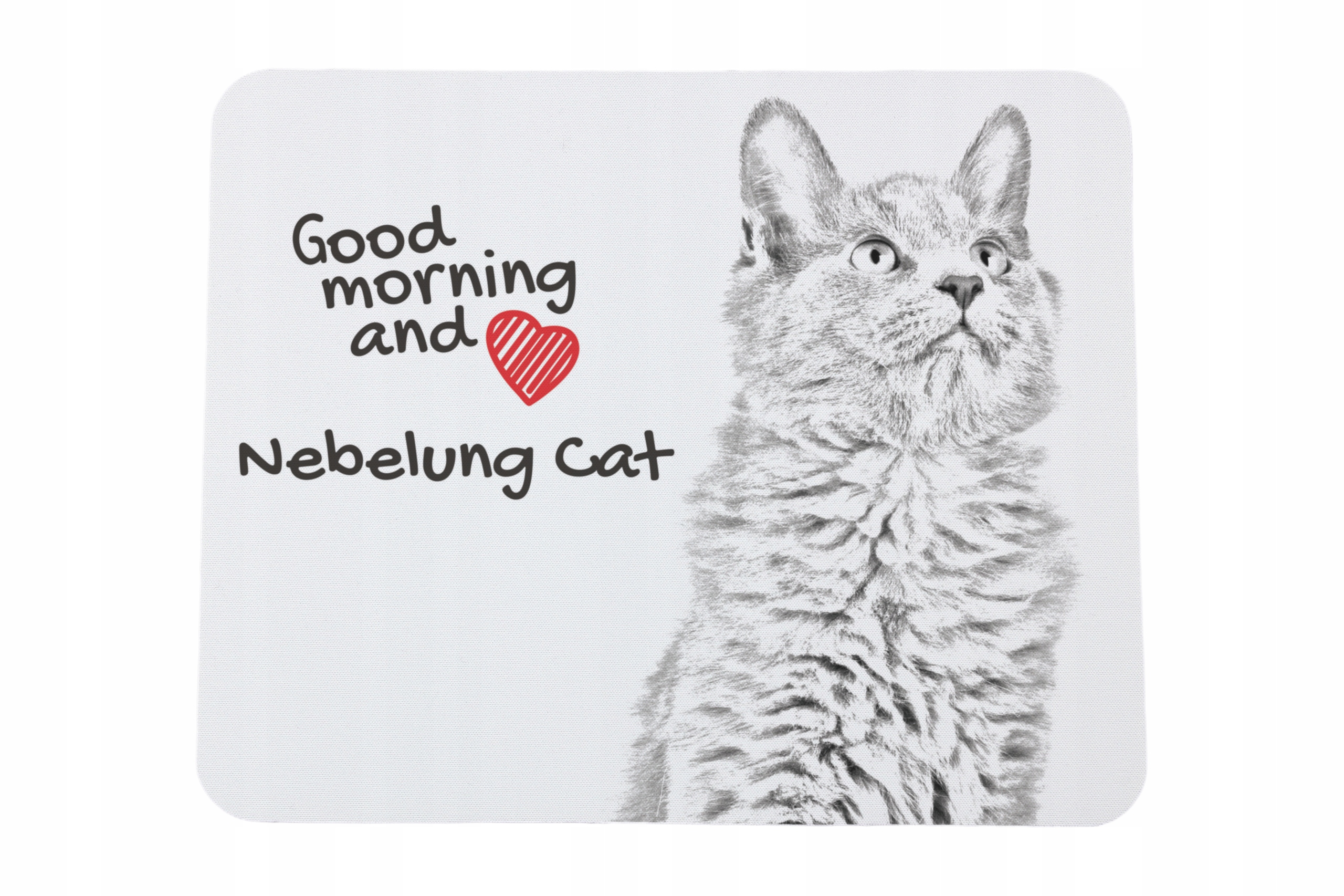 Nebelung podkładka pod myszkę z nadrukiem, personalizowana podkładka z ko