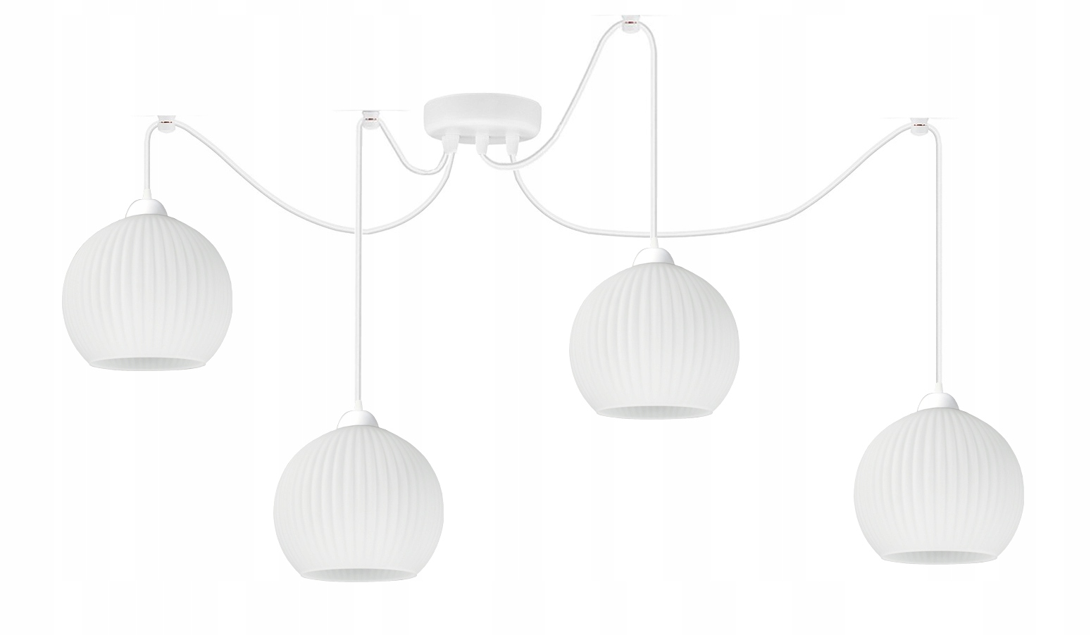 Závěsná stropní lampa lustr Pajak Glass stínidlo rýhované béžová lampa boho