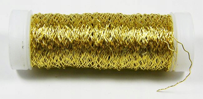 drucik złoty pofałdowany 0,25mm 25gr Heyda