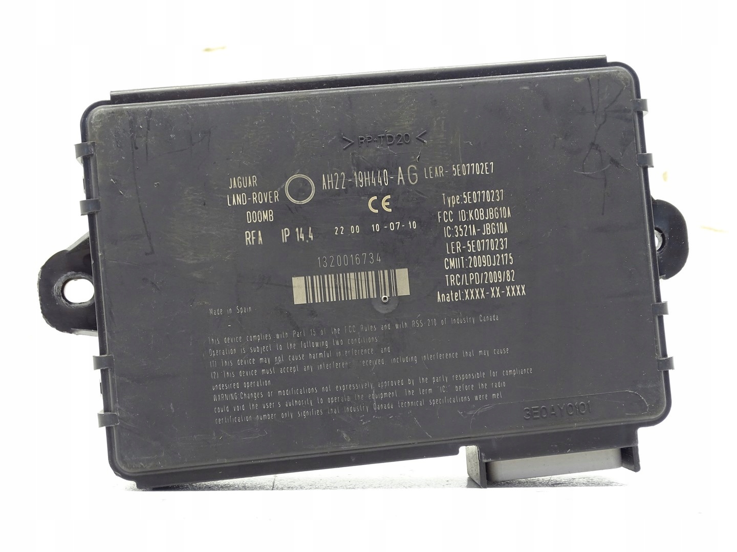 control unit module KEYLESS RANGE ROVER SPORT AH22-19H440-AG