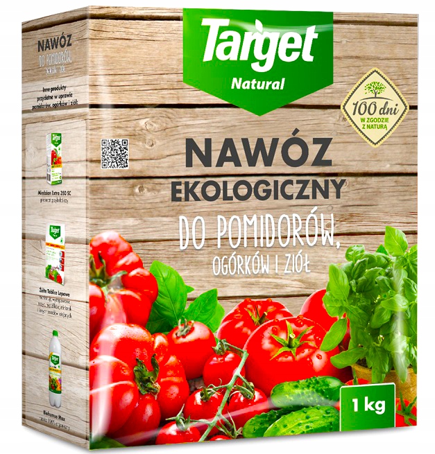 TARGET NAWÓZ EKOLOGICZNY DO BUJNYCH I ZDROWYCH POMIDORÓW OGÓRKÓW ZIÓŁ 1KG