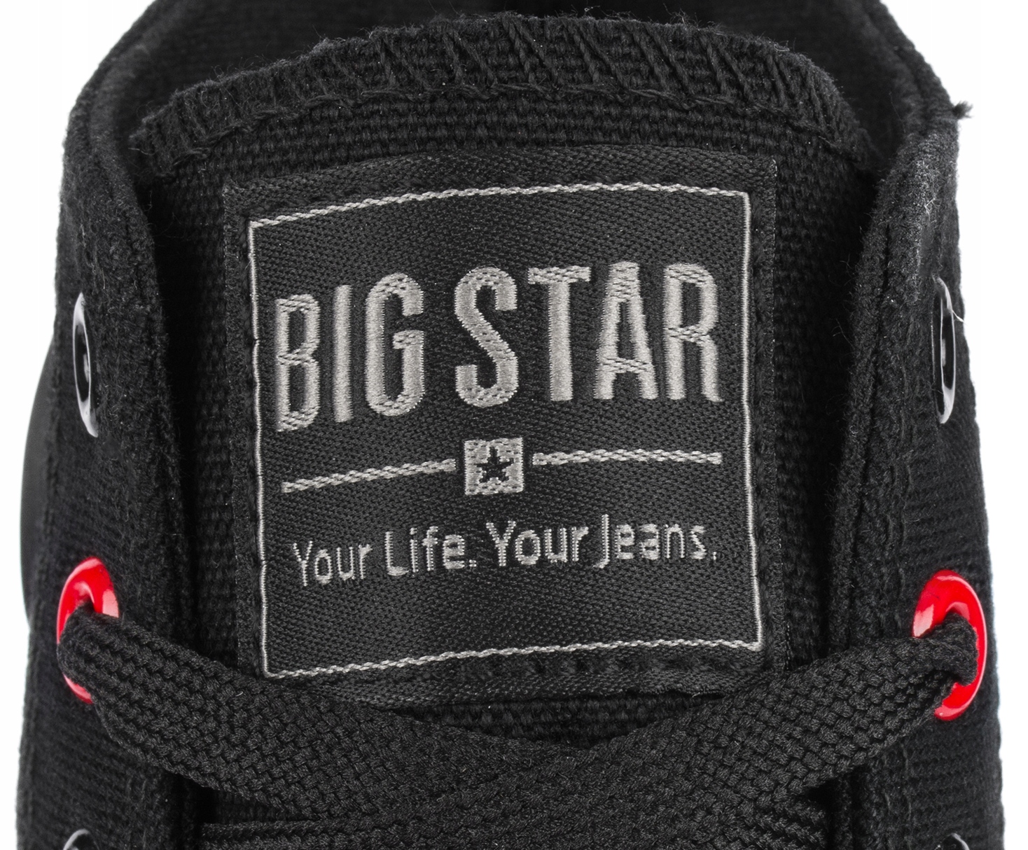 TENISÓWKI BIG STAR DAMSKIE CZARNE WYSOKIE KLASYCZNE TRAMPKI r. 38 Wzór dominujący bez wzoru