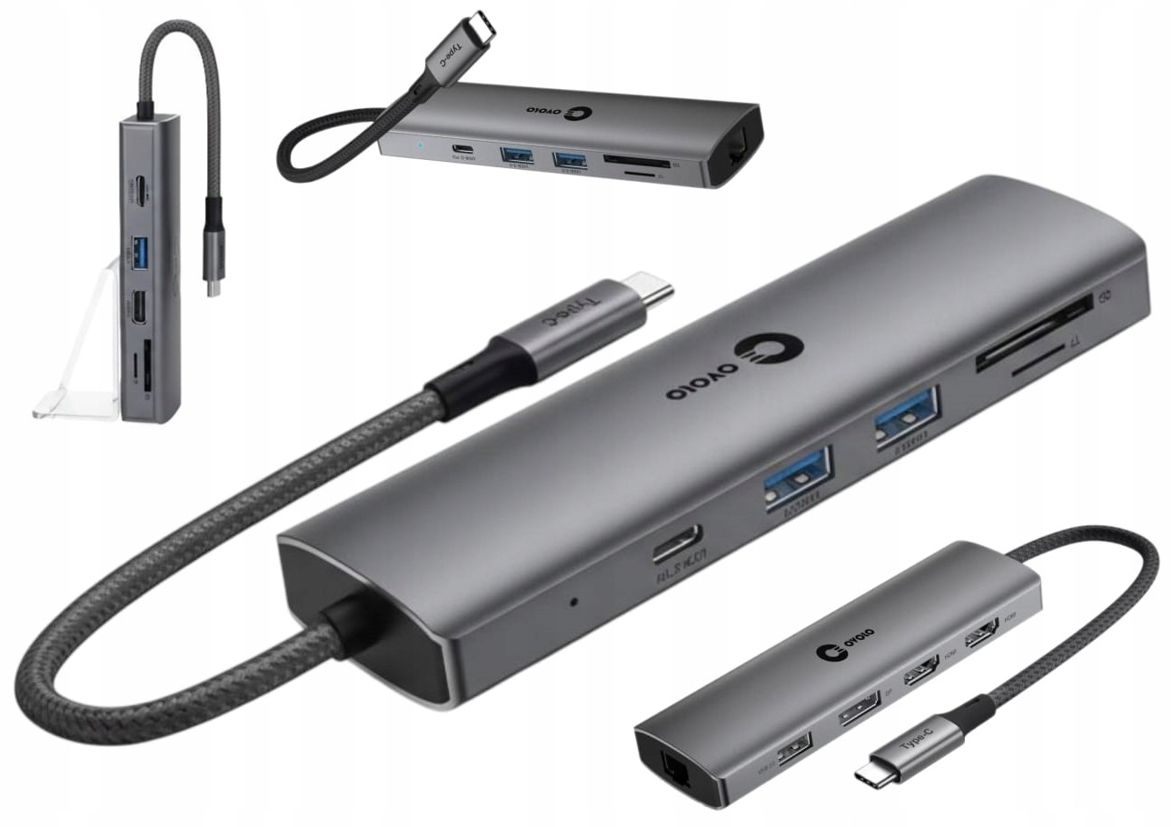 Více portů a nabíjení jedním kabelem 2 monitory Hub pro Lg Usb-c 100WPD