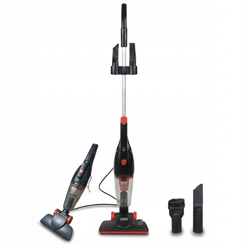 Odkurzacz Pionowy Bezworkowy Led Hepa 900W Cyklonowy Duża Moc Czarny Bass