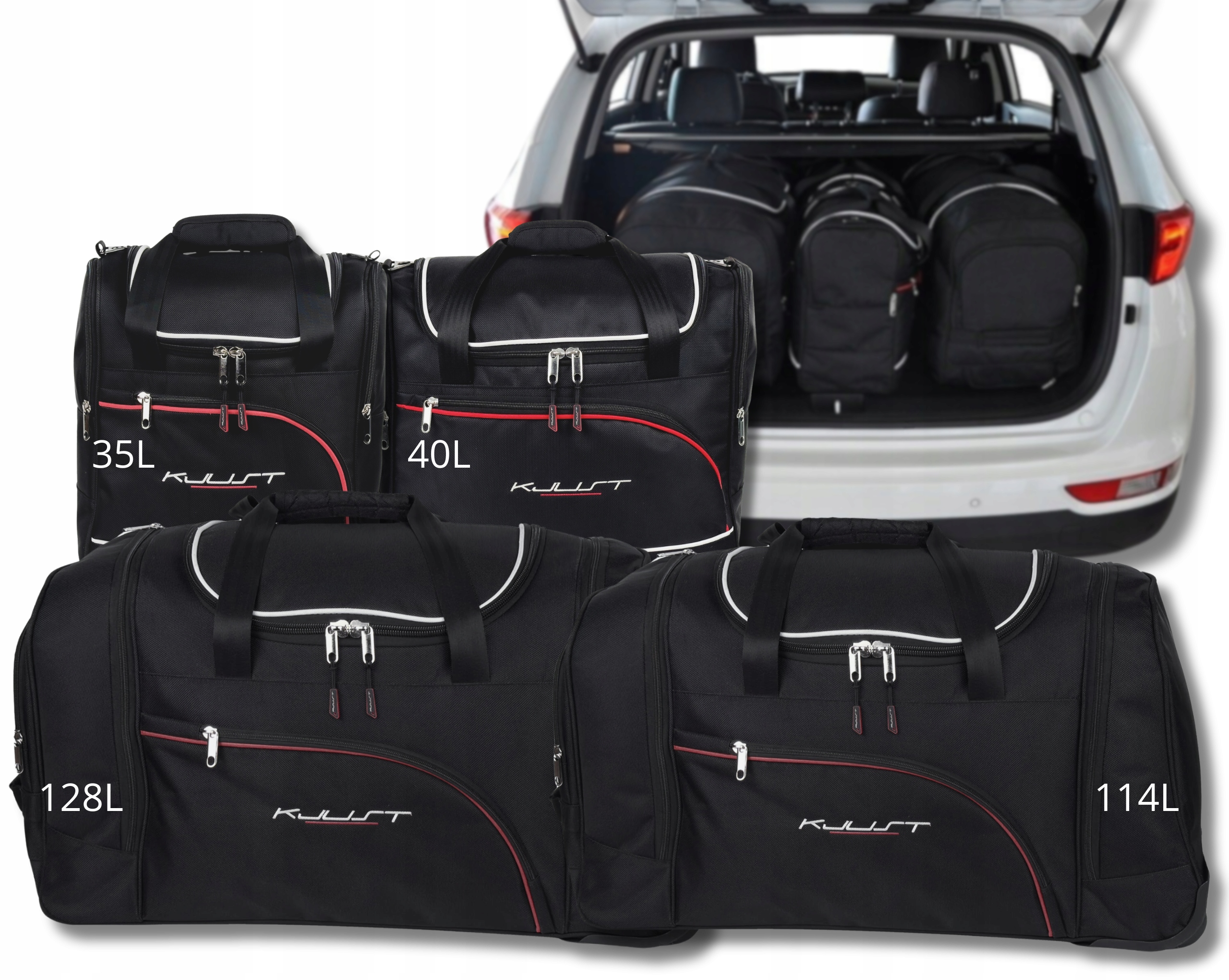 Sada tašiek Komplet Kjust do kufra Kia Sportage 2016-2021 4 ks