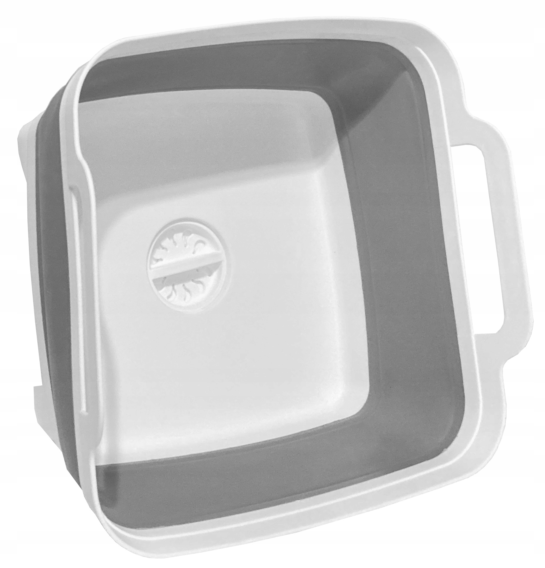 MISKA SKŁADANA SILIKONOWA Z KORKIEM UCHWYT 8L KOSZ NA PRANIE SKŁADANY Kształt kwadratowy