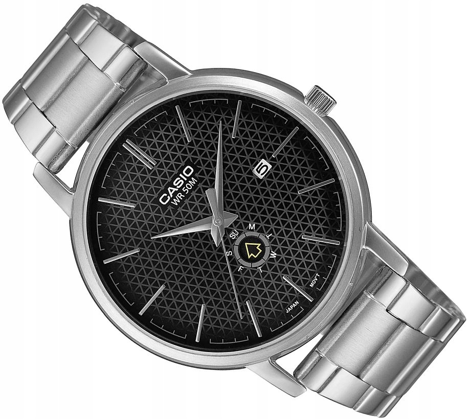 Elegantní Pánské Hodinky Casio MTP-B125D-1AVEF Ocelové S Datem Day-date 41 mm