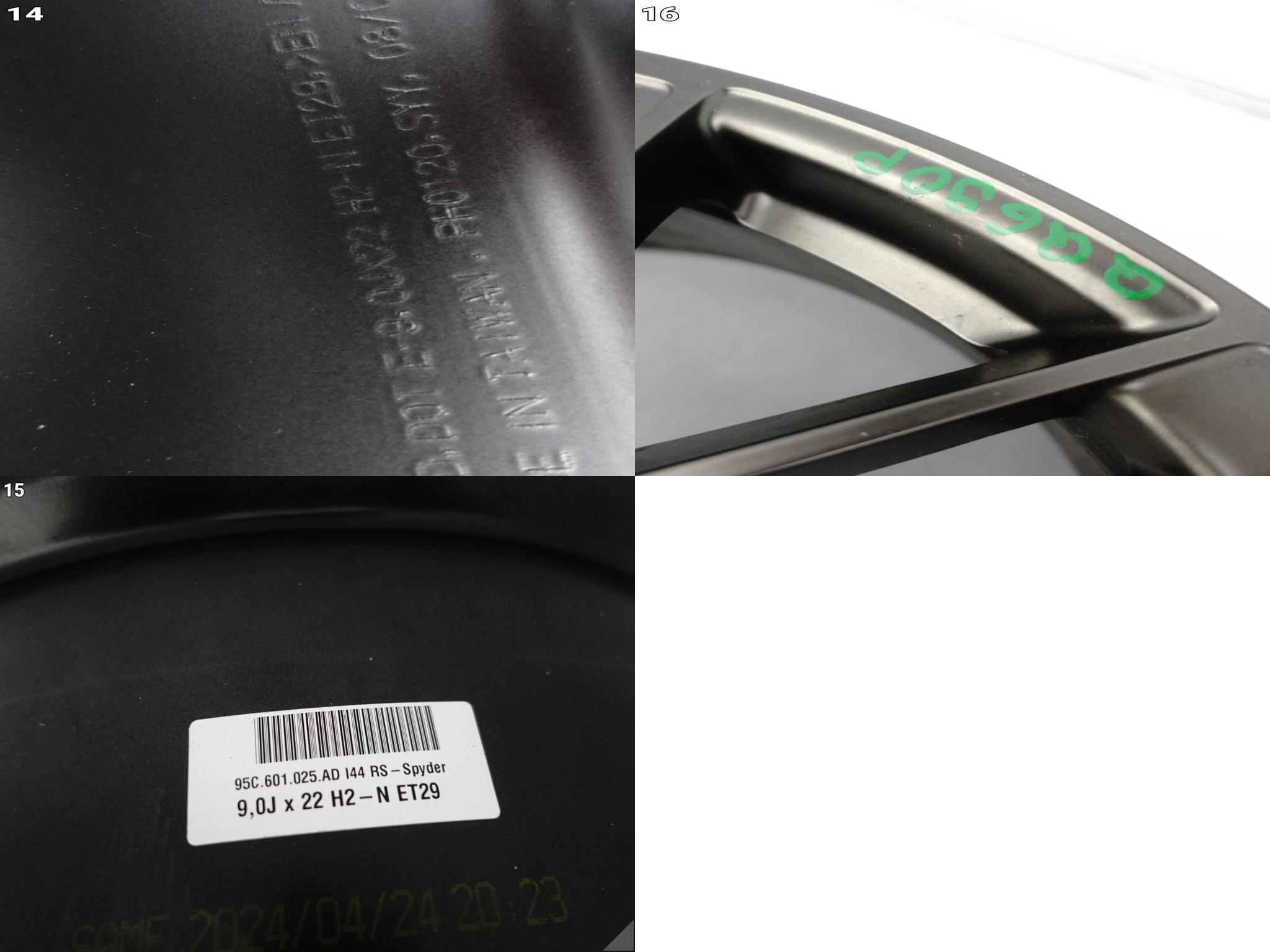 PORSCHE MACAN 95C RS SPYDER design disk disk 9,0Jx22 ET29 5x130 I44