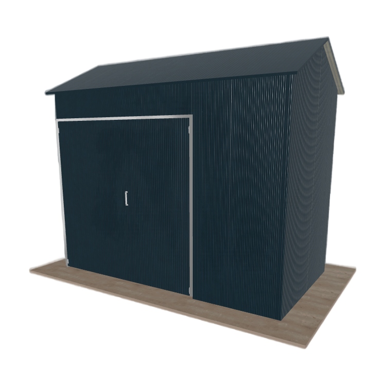 Ocelová hala 4.5 x 2.5 m se dvěma sloupky Grafit Vysoká