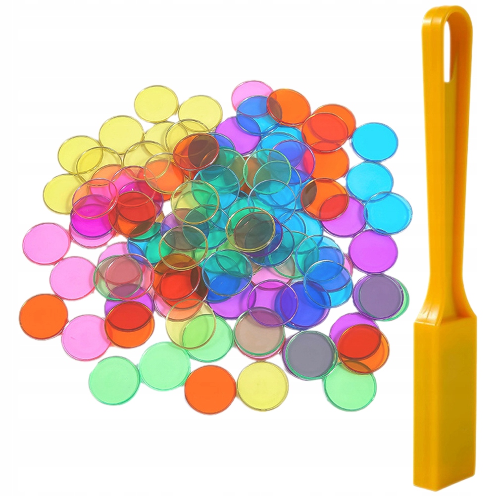 MAGNETYCZNA RÓŻDŻKA BINGO Z ŻETONAMI 5 KOLOROWYCH METALOWYCH ŻETONÓW DO