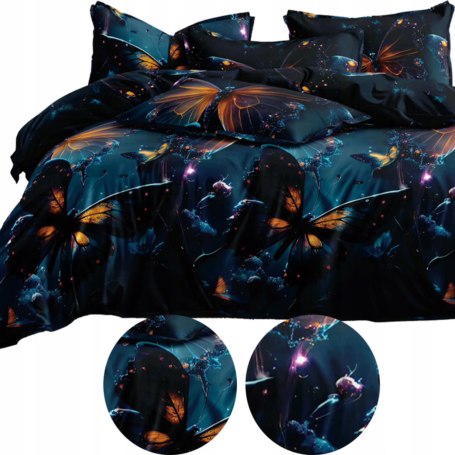 POŚCIEL 200x220 + 2x POSZEWKA 70x80 BAWEŁNA SATYNOWA 3D KOMPLET