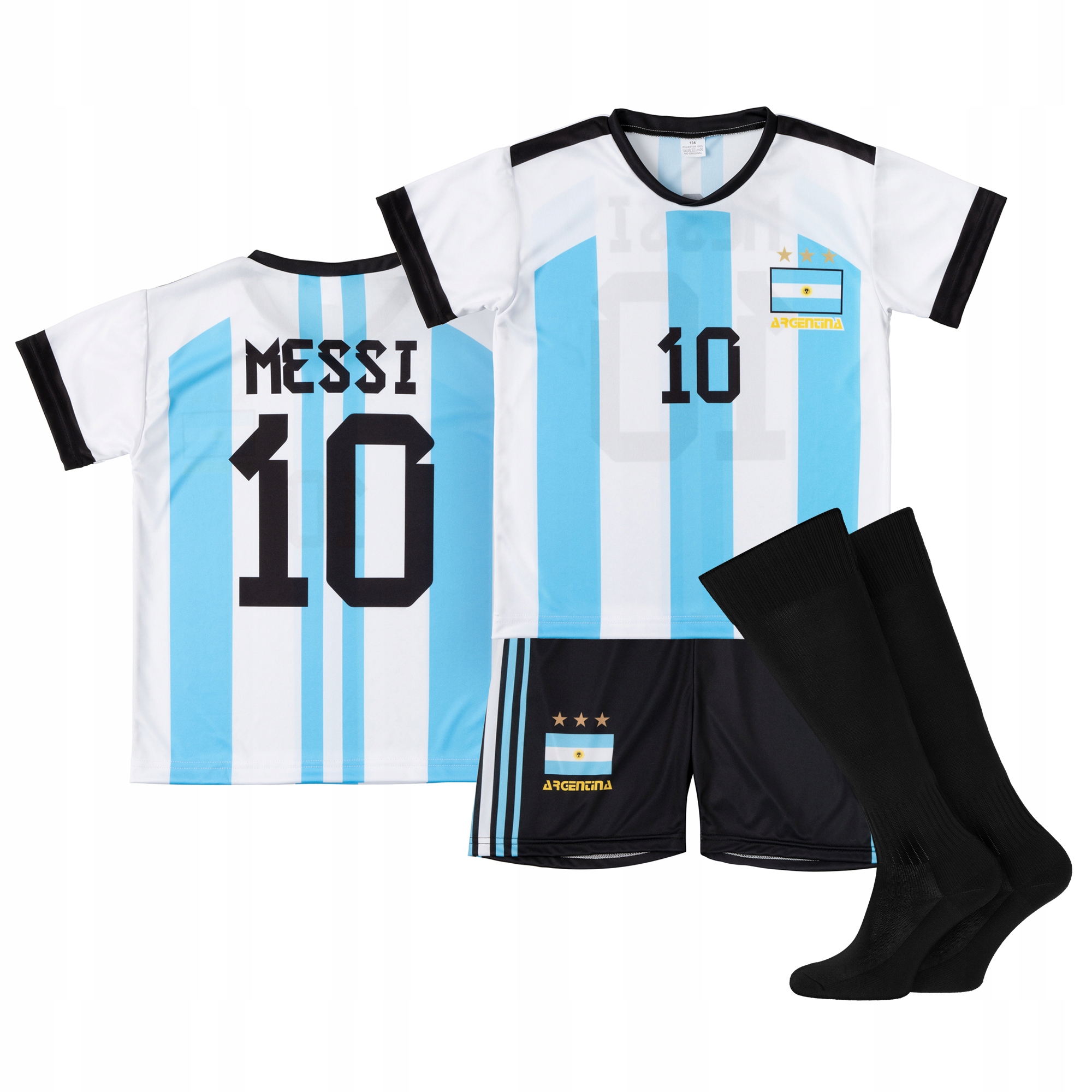 Strój piłkarski MESSI ARGENTYNA 10 + gratis