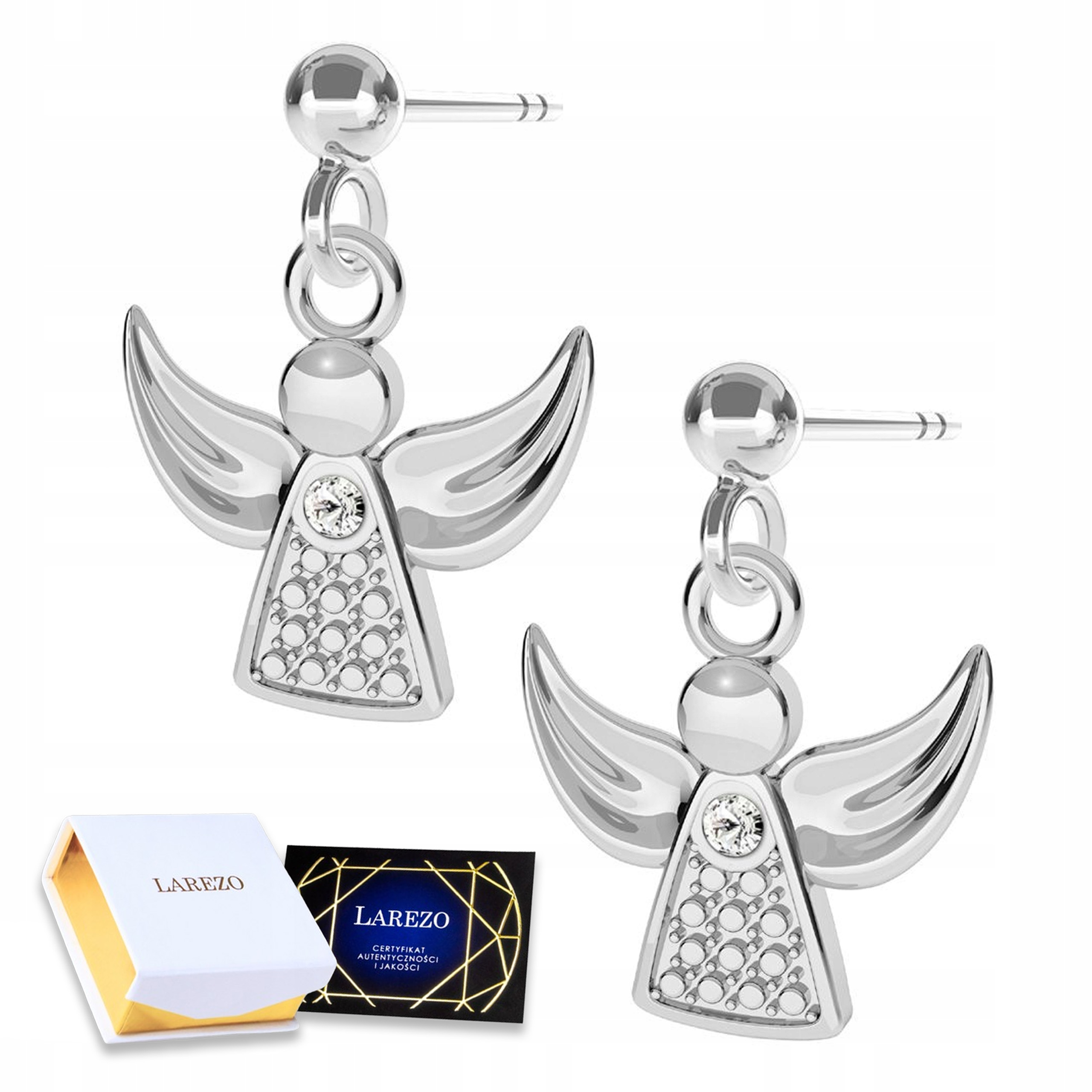 Stříbrné Náušnice Andělské křídla Anděl strážný Andělé Stříbro 925