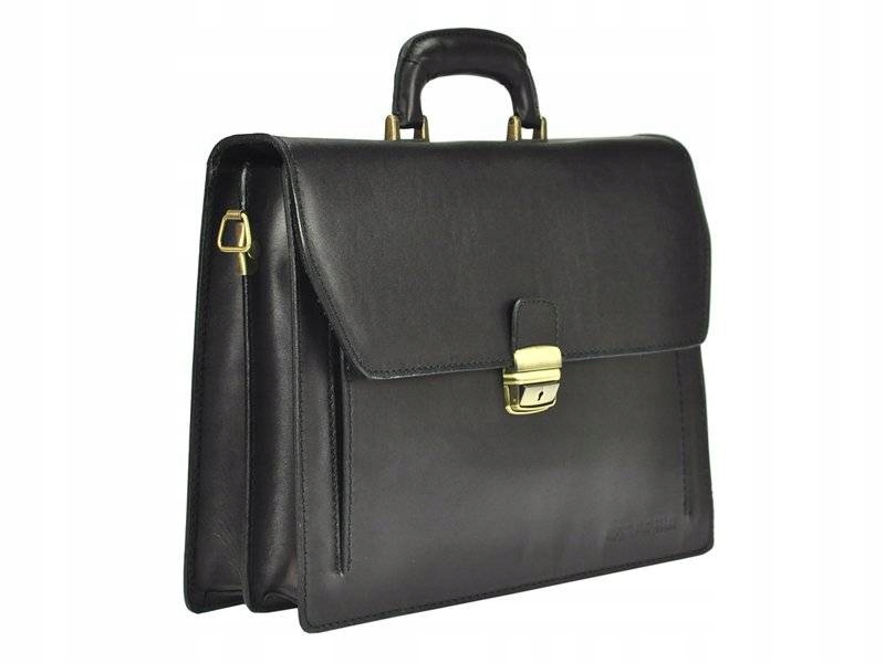 MĘSKA TECZKA SKÓRZANA CZARNA NA DOKUMENTY LAPTOP Marka inna