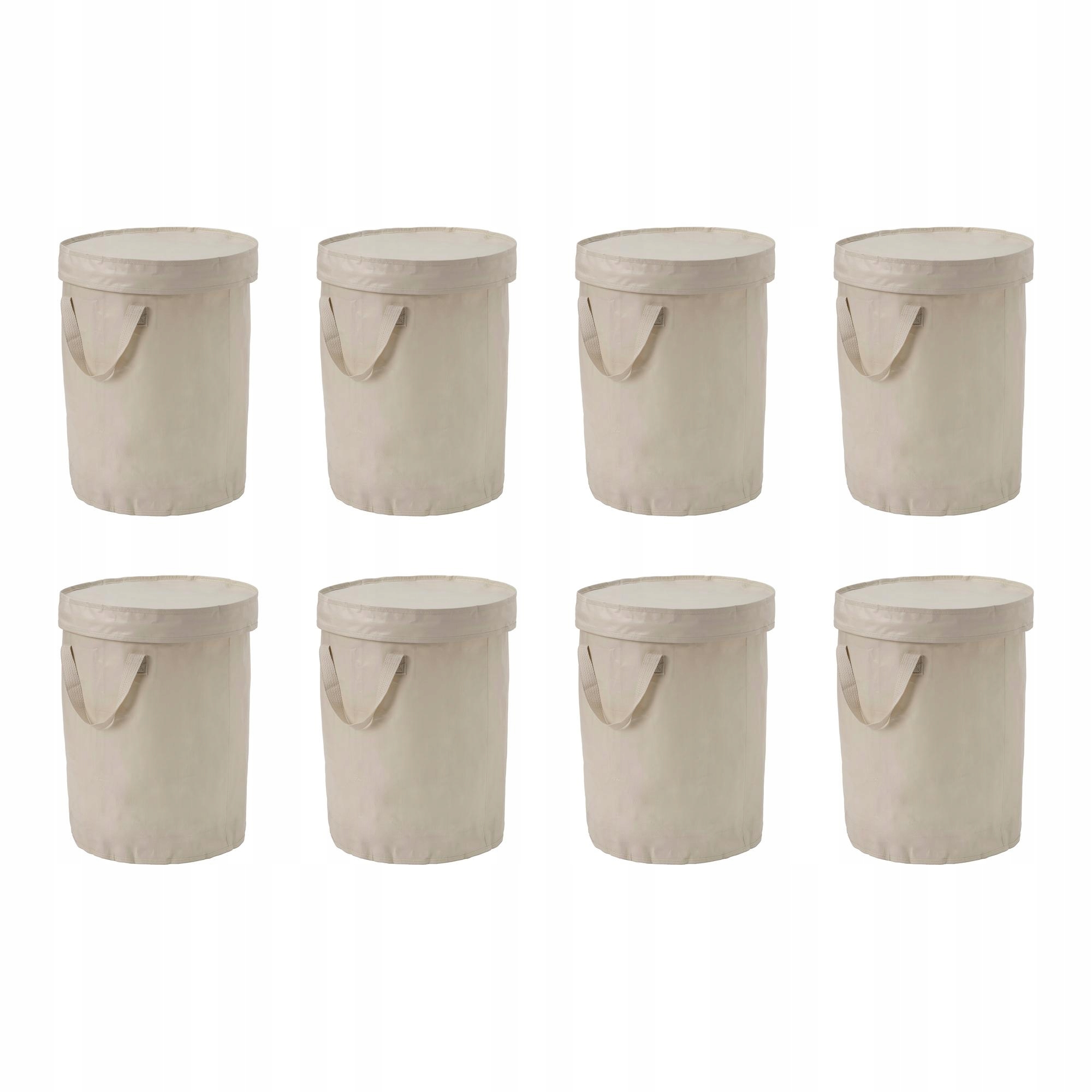 8 ks Dimpa Taška na třídění s víkem světle šedobéžová 50 l