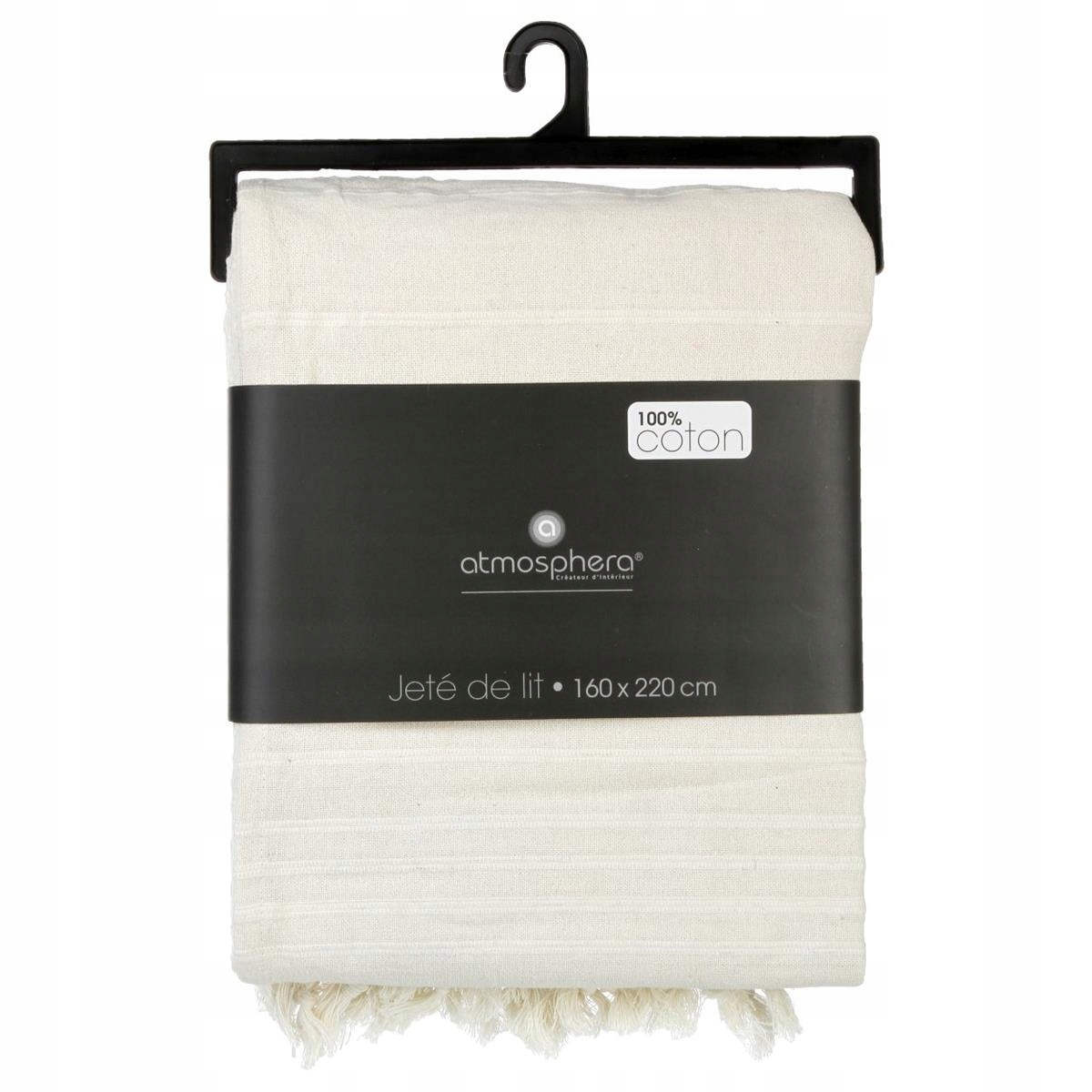 Ozdobna narzuta na łóżko koc frędzle kremowy boho Kod producenta 131645A