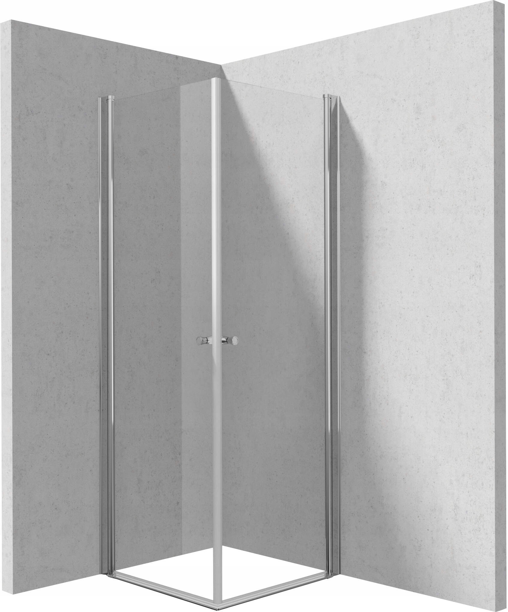 Sprchový Kout 90x90 cm Chrom Tvrzené Sklo Transparentní