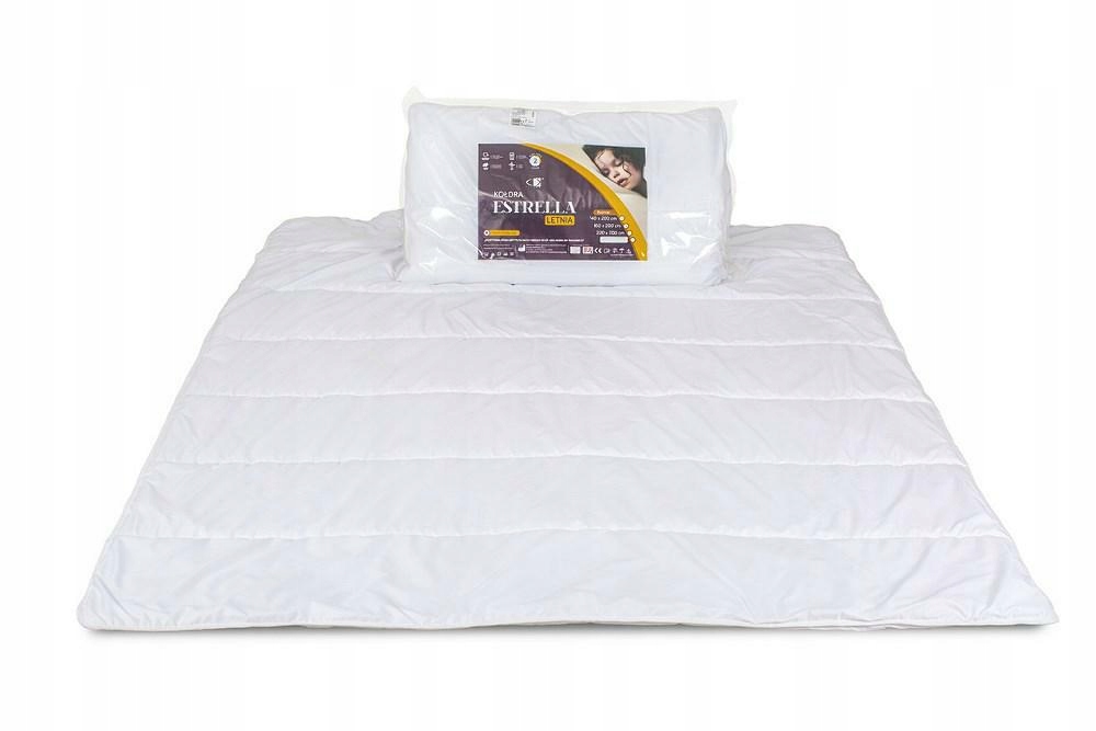 

Kołdra 140x200 letnia super cienka biała 420g Amw