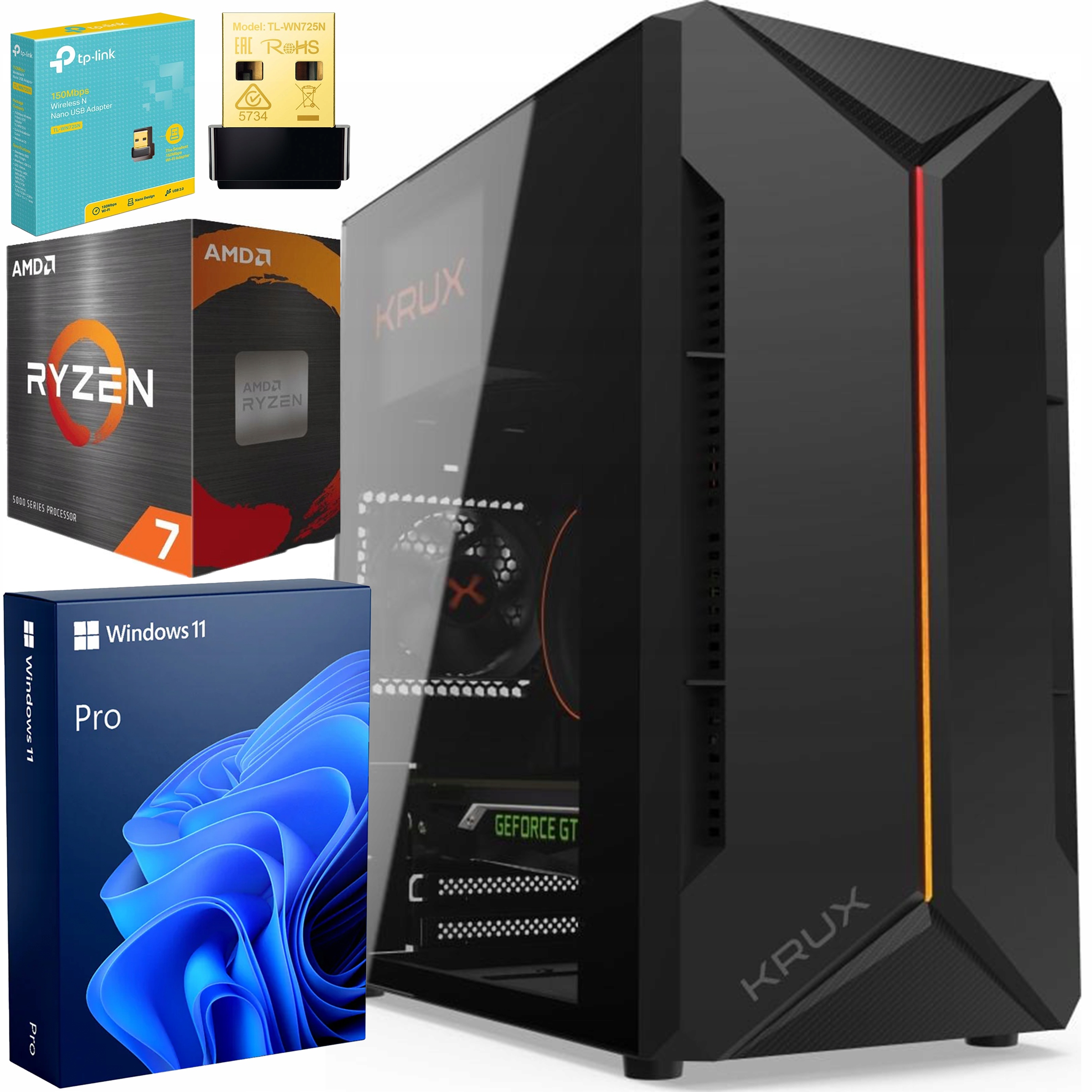 Komputer Gotowy Do Pracy Ryzen 7 5700G Rx Vega 8 32 Ram 1TB Ssd Windows 11