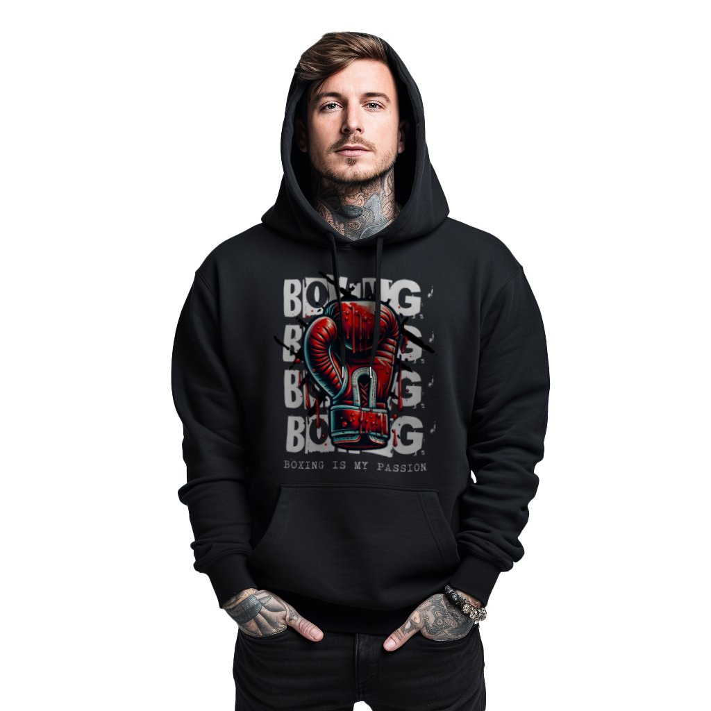 Mikina s s kapucí a potiskem Boxing Glove