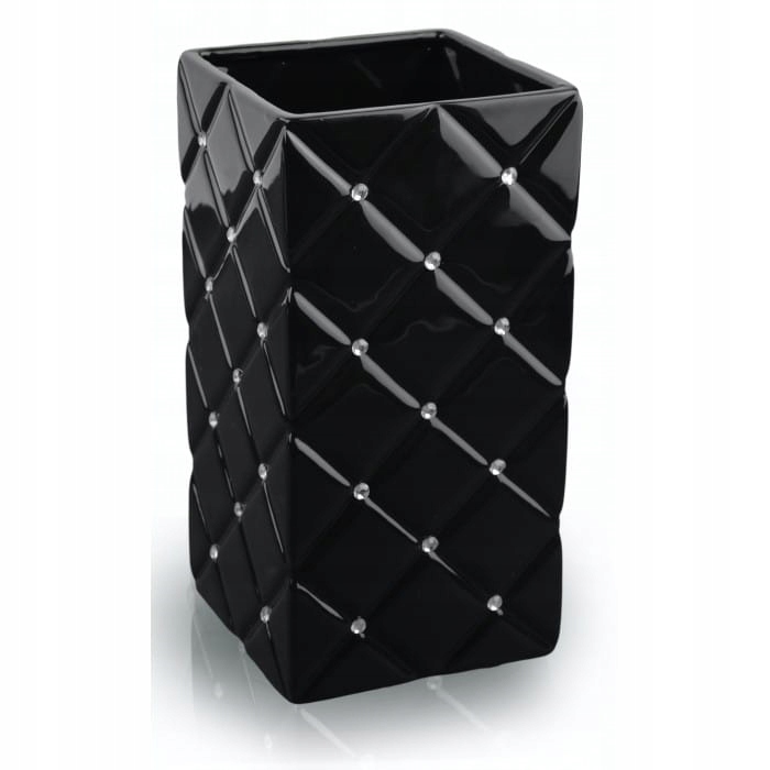 Czarny wazon doniczka 14 x 26 cm