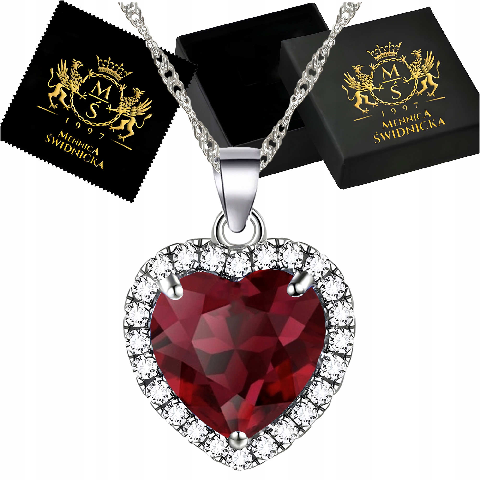 Stříbrný náhrdelník Stříbro 925 Srdce Přívěsek Přívěsek na Dárek pro maminku