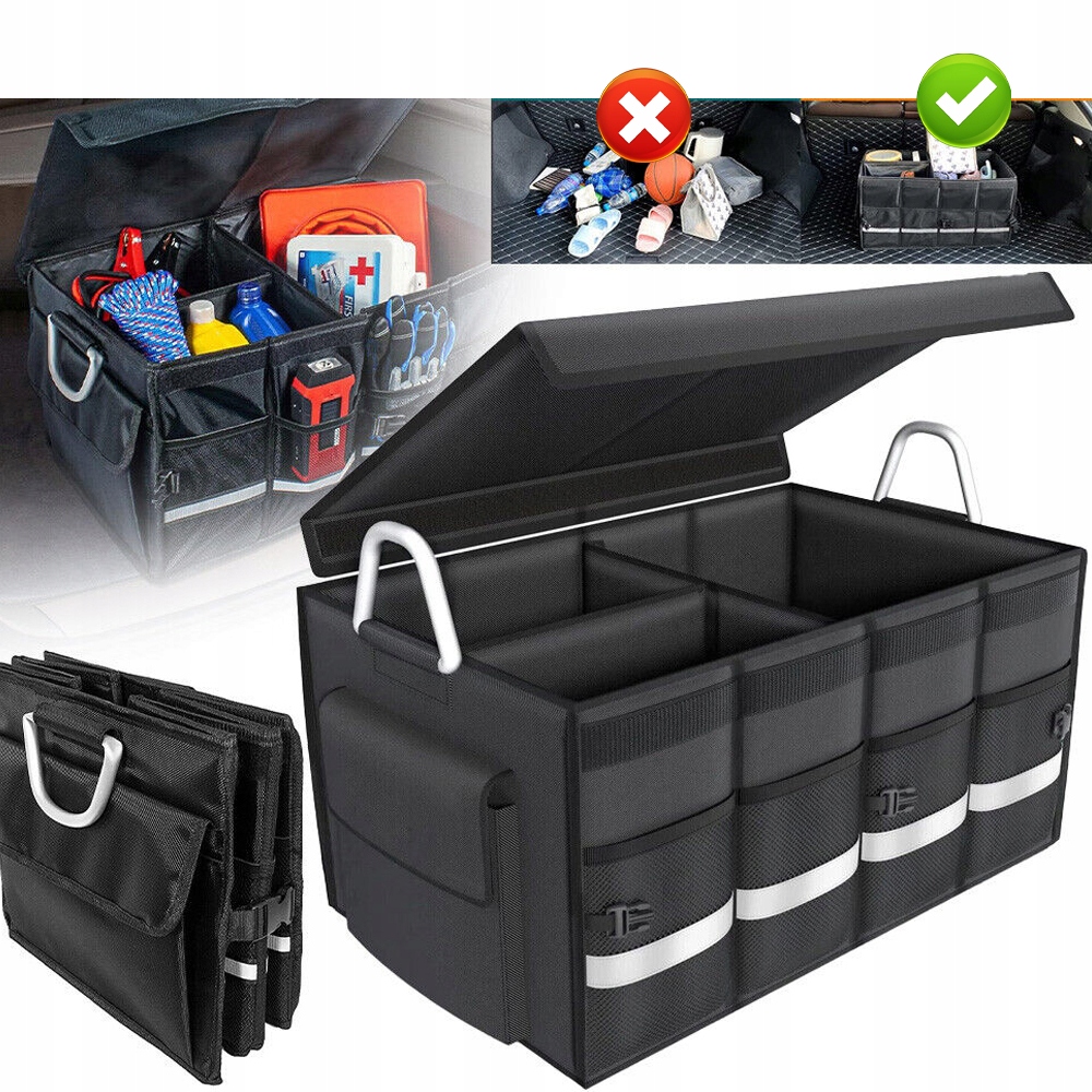 Organizér Taška Do Kufru Auta Kufer Na Suchý Zip 35x60x30 cm