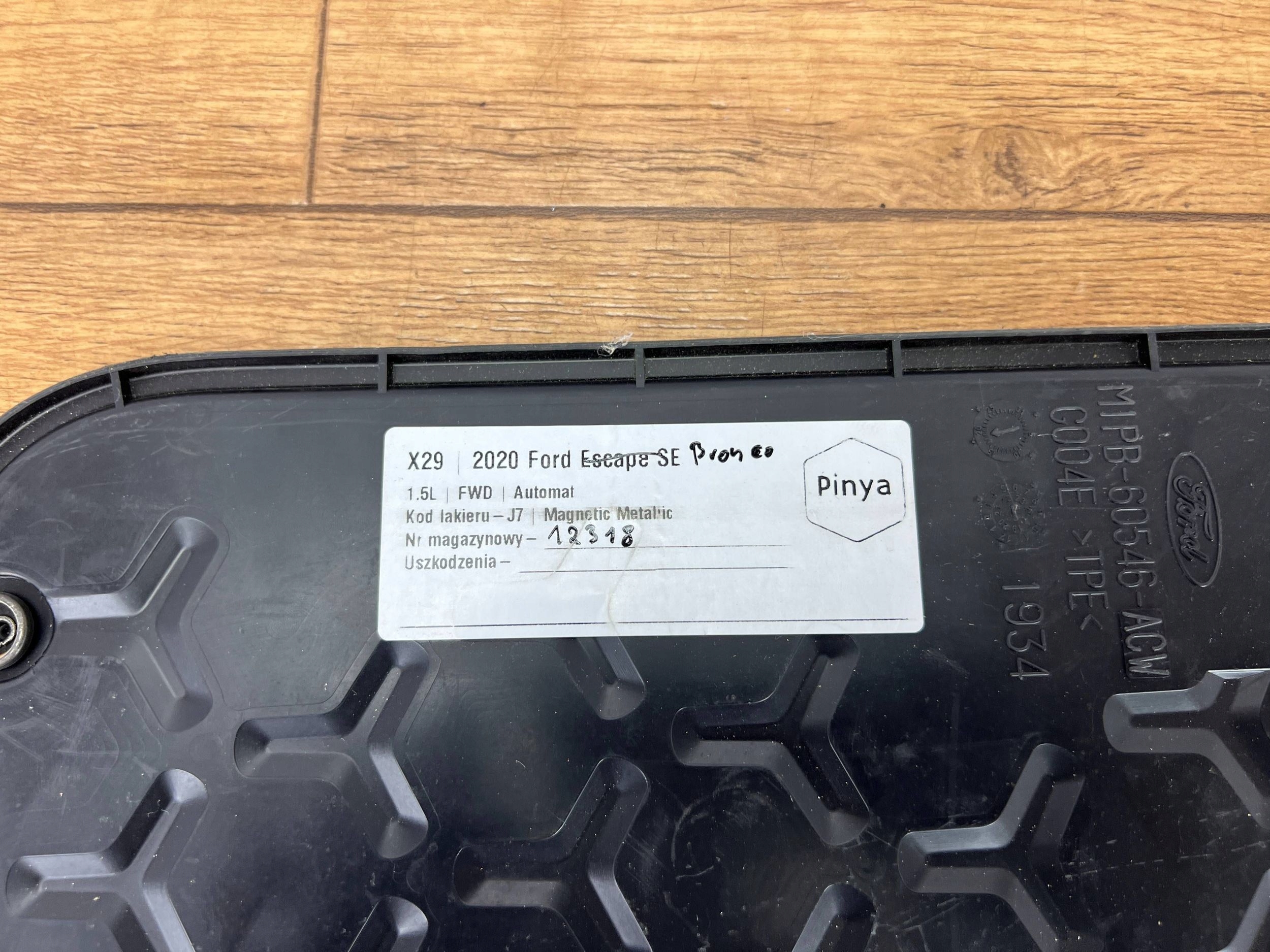 Mata rubber seat Ford Bronco Sport 2020+
