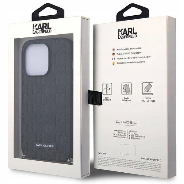 Pouzdro pro iPhone 14 Pro Karl Lagerfeld KLHCP14LSACKL