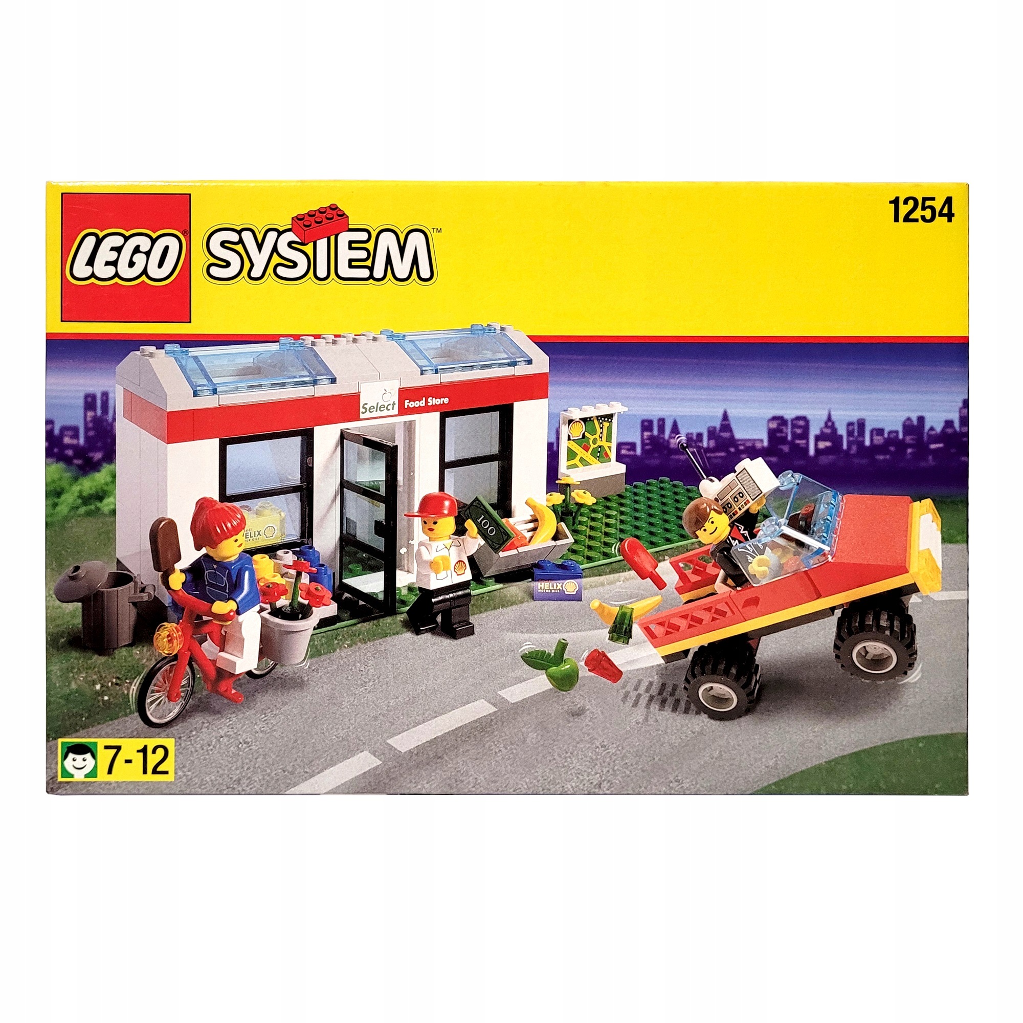 Lego System Town 1254 Sklep Shell stacja benzynowa City Misb 1999