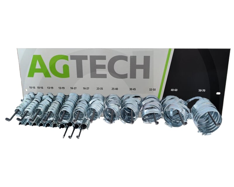 Solidny Zestaw Opasek Zaciskowych Ślimakowych Do Węży 220 Sztuk Wieszak