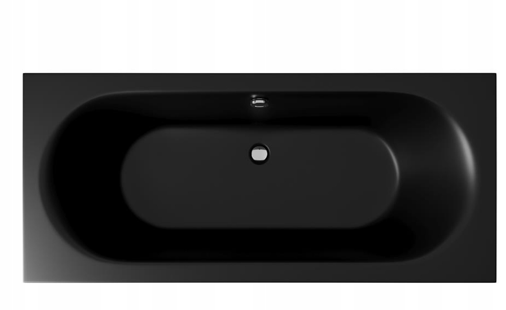 Obdélníková vana Oceana Slim 170 x 75 cm černá matná, elegantní design