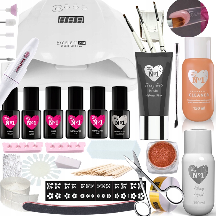 Sada pro prodlužování Hybrid Gel Lamapa Bruska