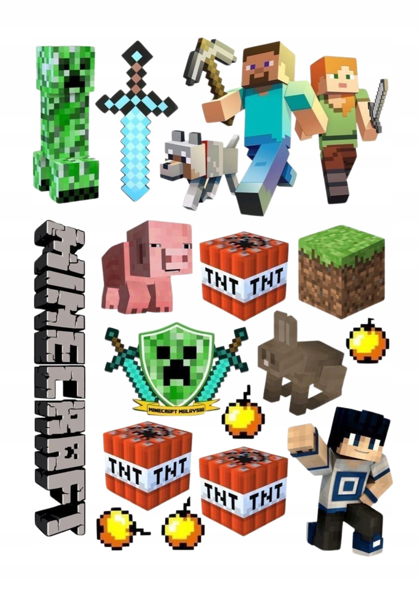 Wydruk na masie cukrowej Minecraft