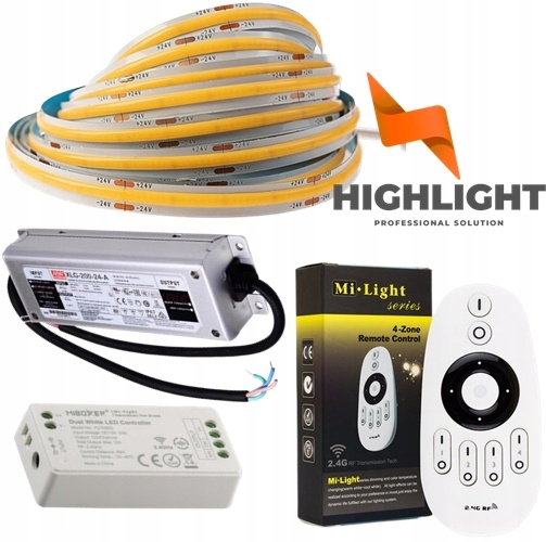 15m Sada Cob Led pásik 10w 24V vodotesný IP65