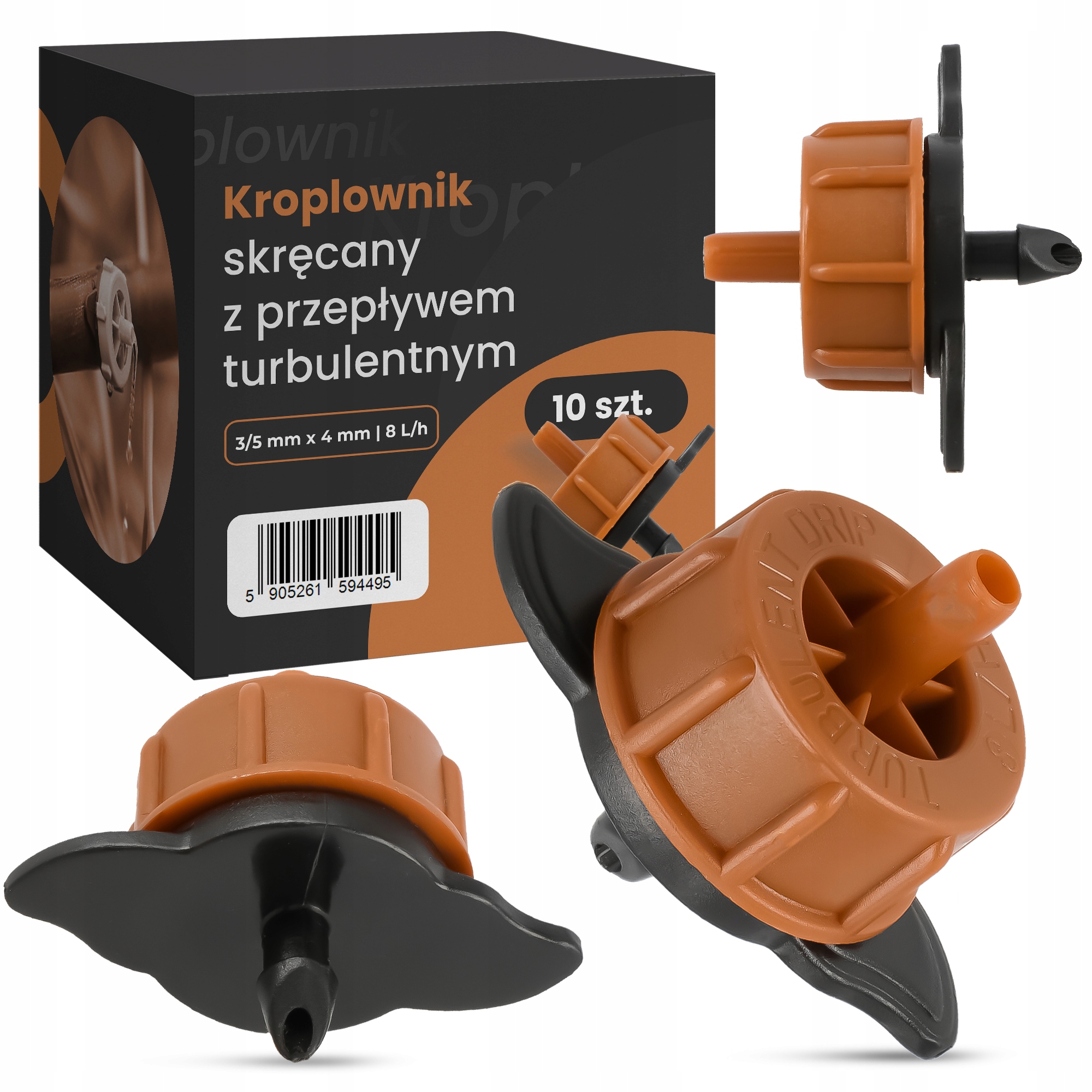 

10x Kroplownik Emiter Przepływ Turbulentny 8L/h