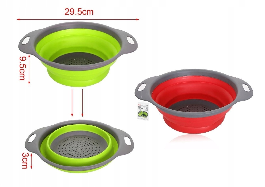 

Sitko Cedzak Durszlak Silikonowy Składany