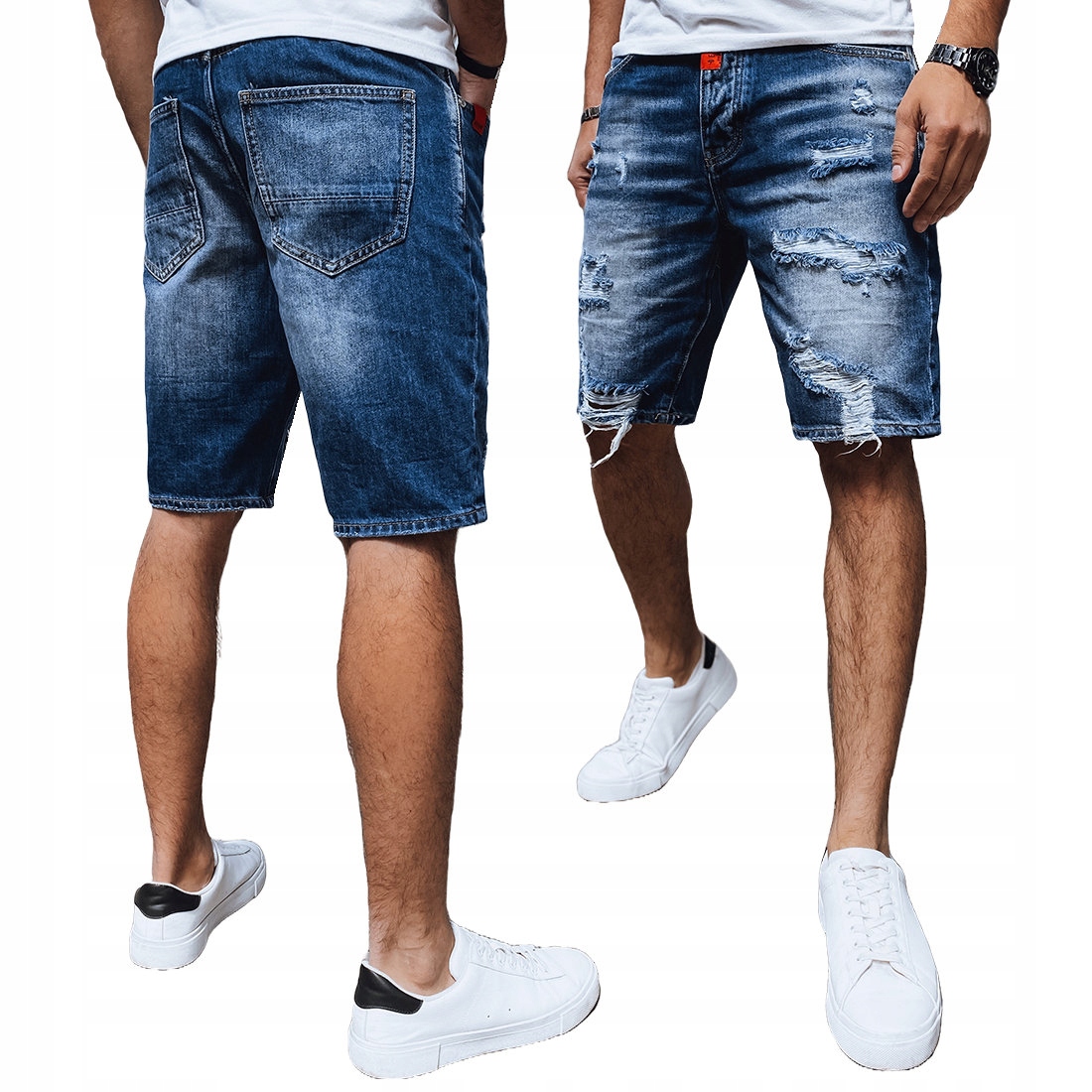 MĘSKIE KRÓTKIE SPODENKI JEANSOWE SZORTY sx2449 - 28