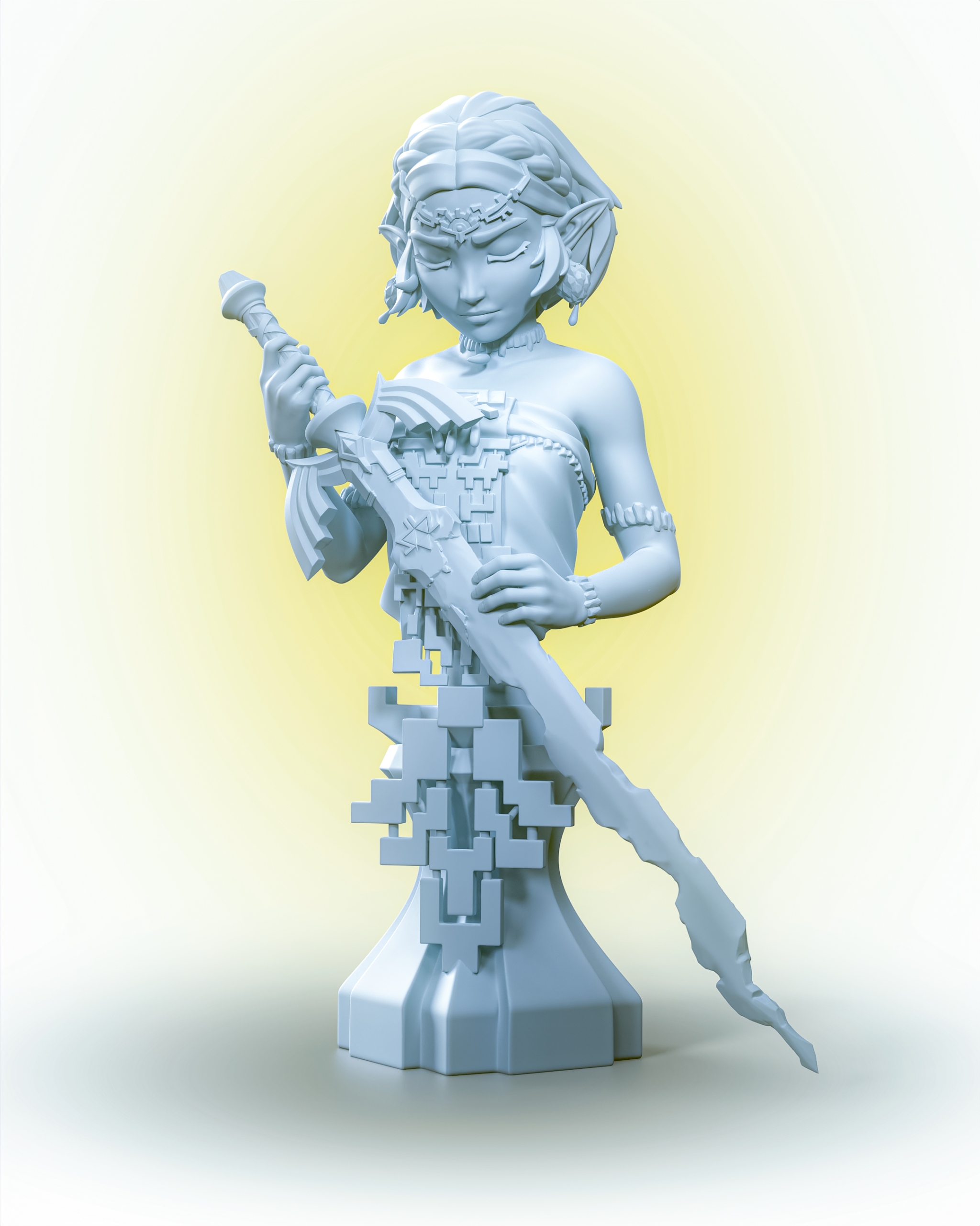 Figurka Zelda The Legend of Zelda Busta h3LL creator 3D tisk 12K