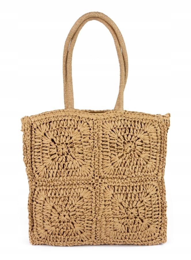 Torebka Koszyk Damska Pleciona Słomkowa na Lato