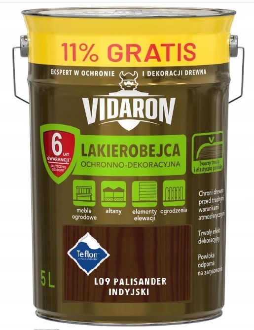 Vidaron lakierobejca rozpuszczalnikowa L09 Palisander Indyjski 5L
