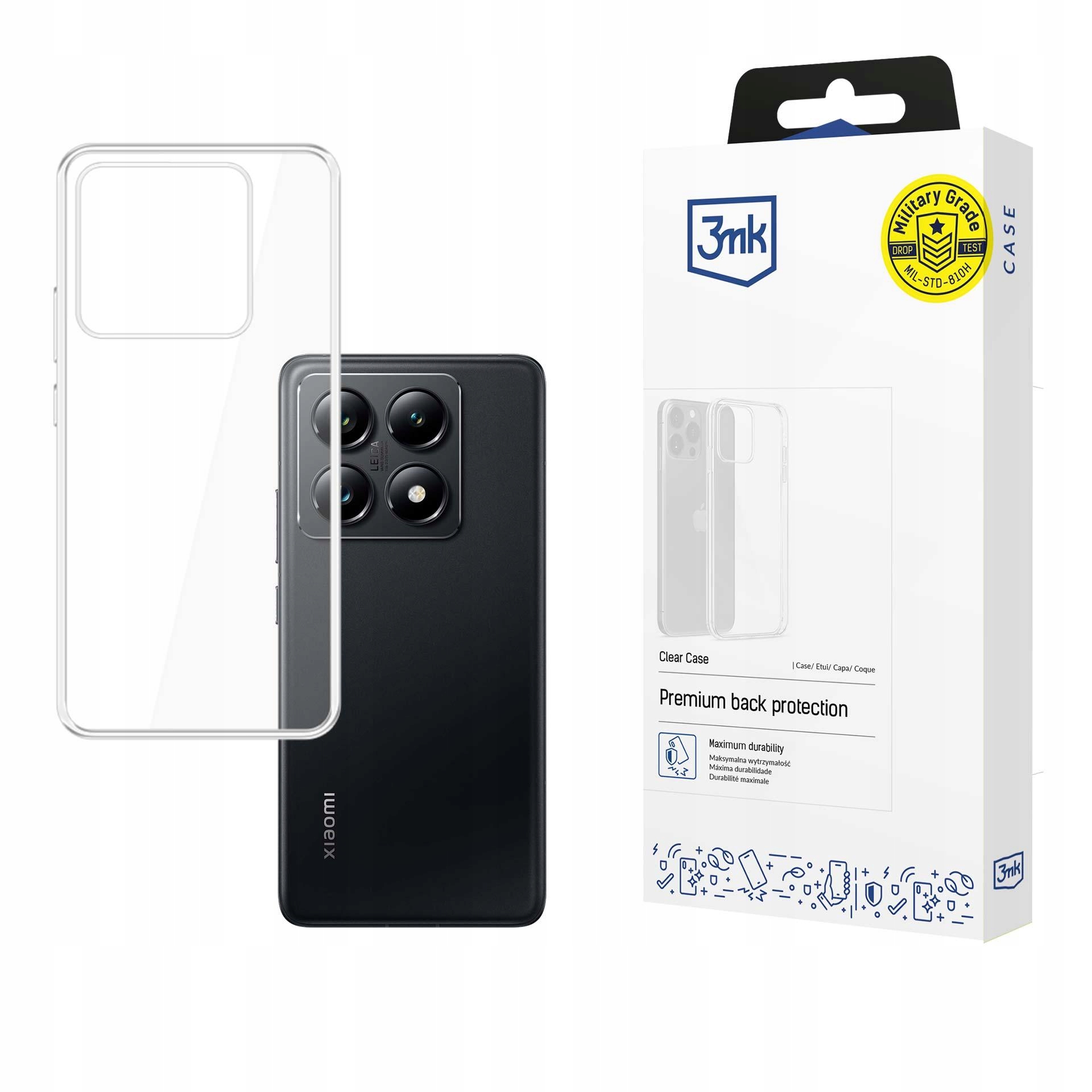 3MK Case Clear Do Xiaomi 14T Pro Ochrona Na Telefon W Przezroczystym Wzorze