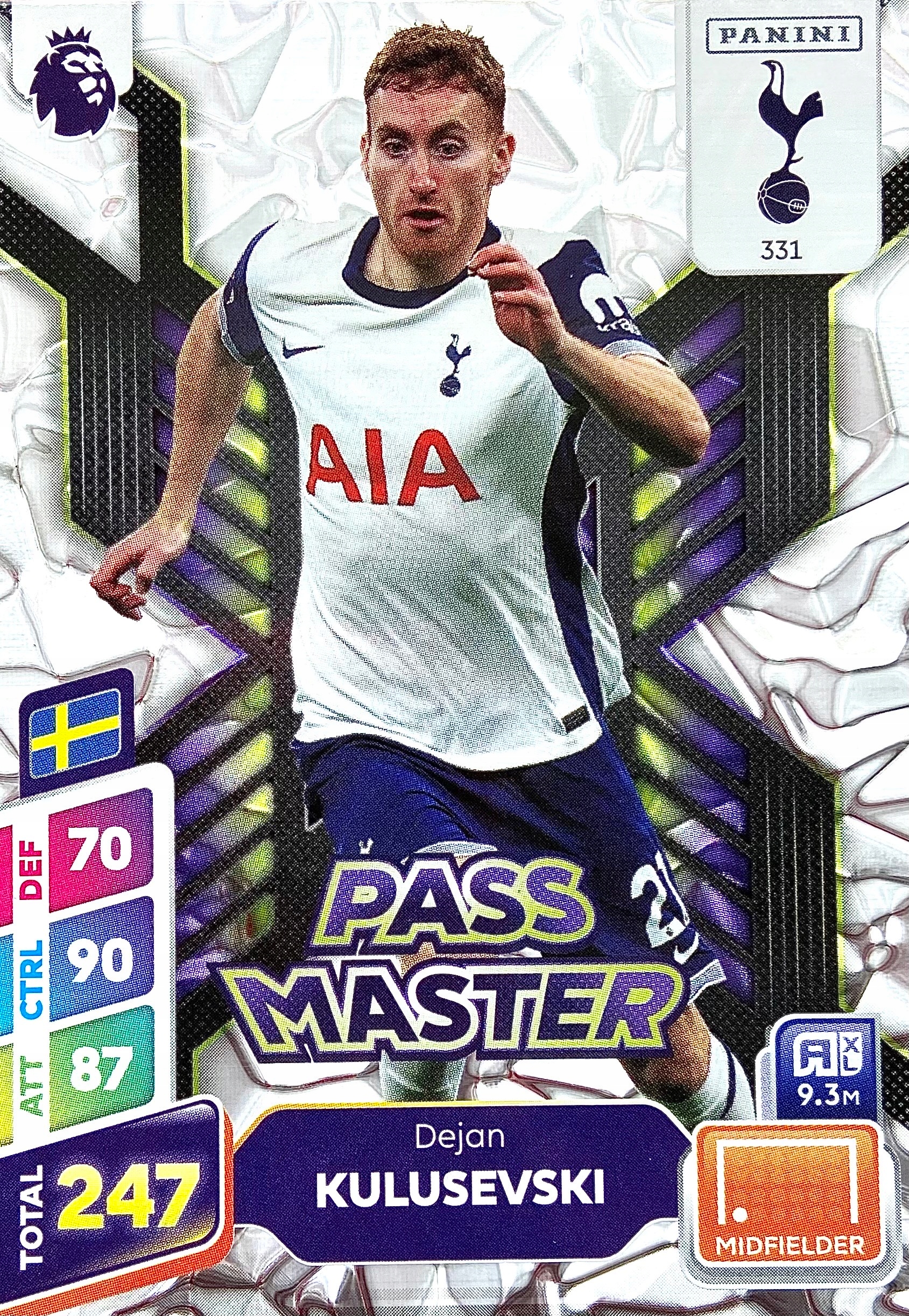 Premier League Plus 2025 Pass Master 331 Dejan Kulusevski Tottenham Hotspur