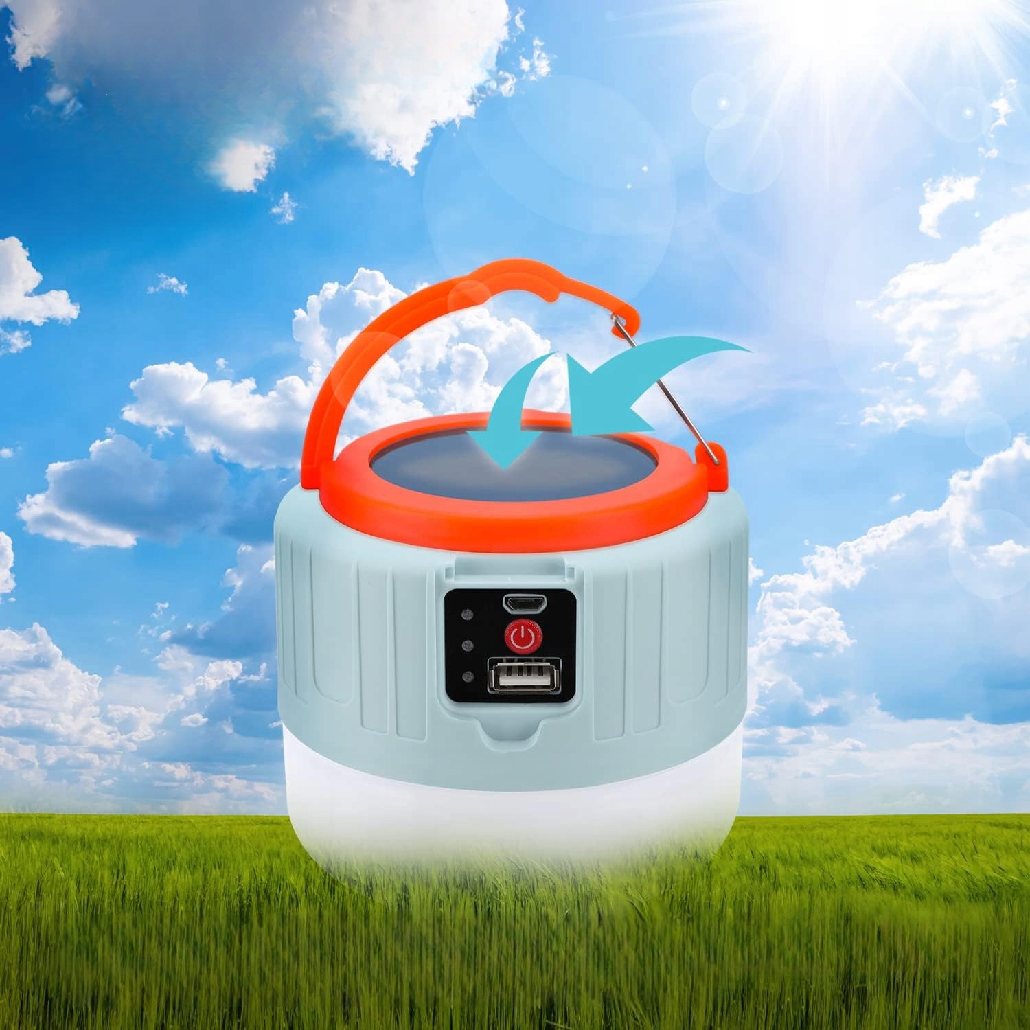 LATARNIE SOLARNE PRZENOŚNA KEMPINGOWE USB LED Z HACZYK I PILOTEM Kod producenta Lampka