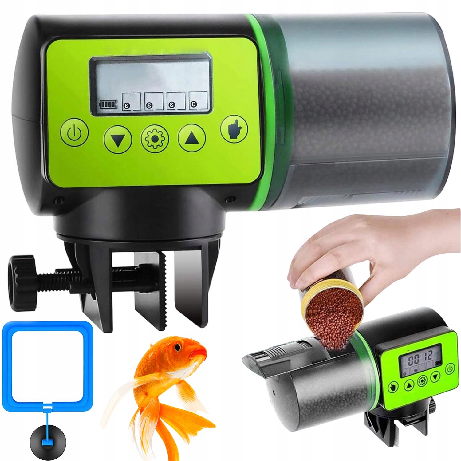 Levně 200 ML Automatické Krmítko Pro Ryby Ovládání LCD Displeje